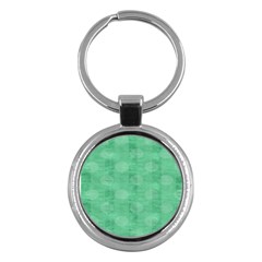 Polka Dot Scrapbook Paper Digital Green Key Chains (round) 