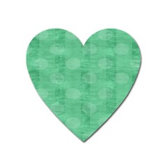 Polka Dot Scrapbook Paper Digital Green Heart Magnet by Mariart