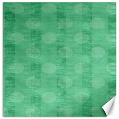 Polka Dot Scrapbook Paper Digital Green Canvas 12  X 12  
