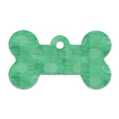 Polka Dot Scrapbook Paper Digital Green Dog Tag Bone (two Sides) by Mariart