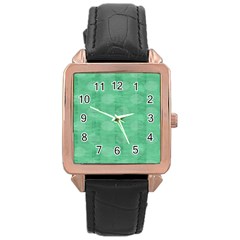 Polka Dot Scrapbook Paper Digital Green Rose Gold Leather Watch  by Mariart