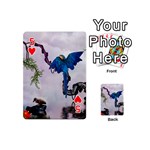 Wonderful Blue Parrot In A Fantasy World Playing Cards 54 (Mini)  Front - Heart5