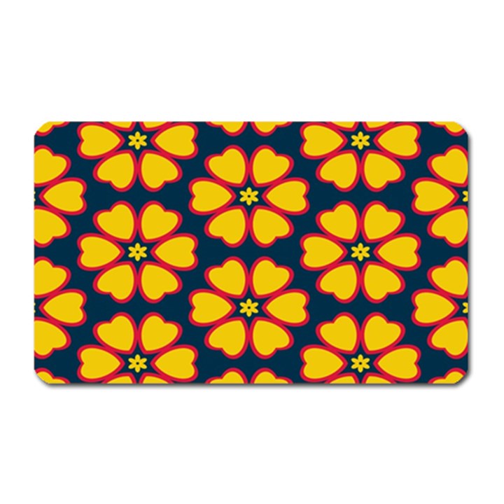 Yellow flowers pattern         			Magnet (Rectangular)