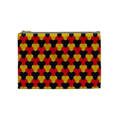 Red Blue Yellow Shapes Pattern        Cosmetic Bag by LalyLauraFLM