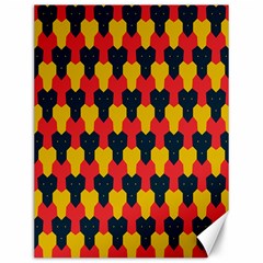 Red Blue Yellow Shapes Pattern        			canvas 12  X 16 