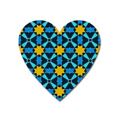 Stars Pattern       			magnet (heart) by LalyLauraFLM