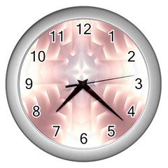 Neonite Abstract Pattern Neon Glow Background Wall Clocks (silver)  by Nexatart