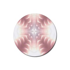 Neonite Abstract Pattern Neon Glow Background Rubber Coaster (round)  by Nexatart