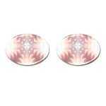 Neonite Abstract Pattern Neon Glow Background Cufflinks (Oval) Front(Pair)