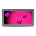 Pink Hearth Background Wallpaper Texture Memory Card Reader (Mini) Front