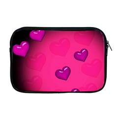 Pink Hearth Background Wallpaper Texture Apple Macbook Pro 17  Zipper Case by Nexatart