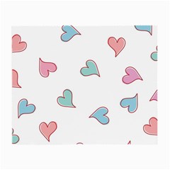 Colorful Random Hearts Small Glasses Cloth by Nexatart