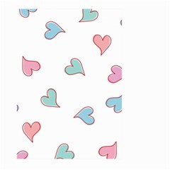 Colorful Random Hearts Large Garden Flag (two Sides) by Nexatart