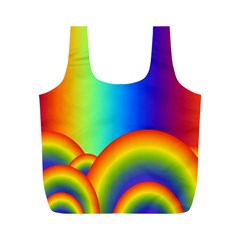 Background Rainbow Full Print Recycle Bags (m)  by Nexatart