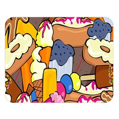 Sweet Stuff Digitally Food Double Sided Flano Blanket (large)  by Nexatart