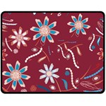 Floral Seamless Pattern Vector Double Sided Fleece Blanket (Medium)  58.8 x47.4  Blanket Back