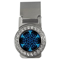 Blue Snowflake Money Clips (cz)  by Nexatart