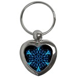 Blue Snowflake Key Chains (Heart)  Front