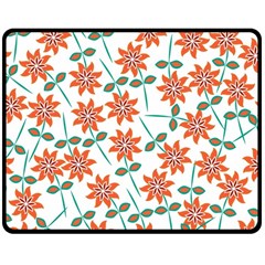 Floral Seamless Pattern Vector Double Sided Fleece Blanket (medium) 