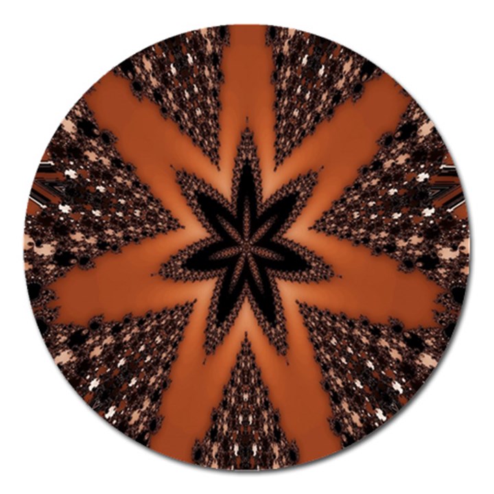 Digital Kaleidoskop Computer Graphic Magnet 5  (Round)