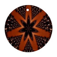 Digital Kaleidoskop Computer Graphic Round Ornament (two Sides) by Nexatart