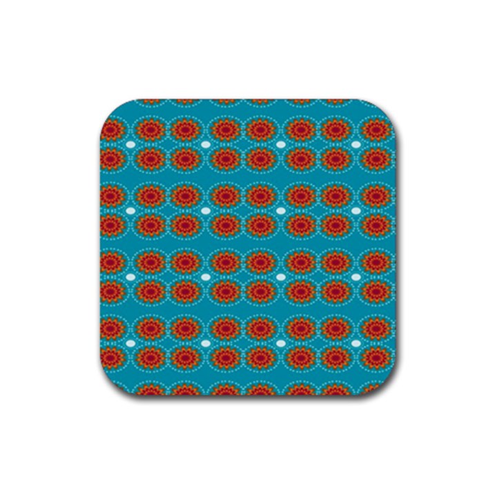 Floral Seamless Pattern Vector Rubber Coaster (Square) 