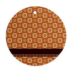 Floral Seamless Pattern Vector Round Ornament (Two Sides)