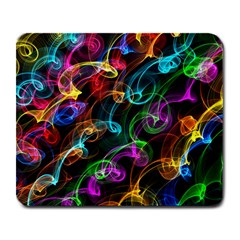 Rainbow Ribbon Swirls Digitally Created Colourful Large Mousepads by Nexatart