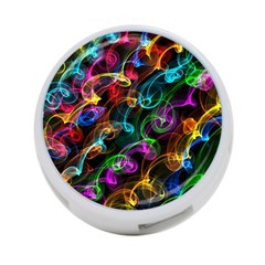 Rainbow Ribbon Swirls Digitally Created Colourful 4-port Usb Hub (one Side) by Nexatart