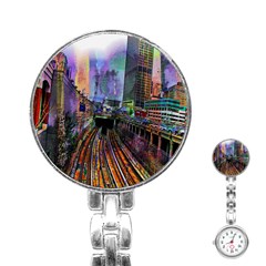 Downtown Chicago City Stainless Steel Nurses Watch by Nexatart