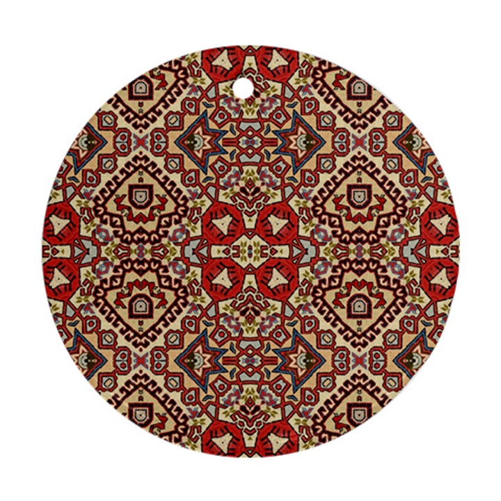 Seamless Pattern Based On Turkish Carpet Pattern Round Ornament (Two Sides)