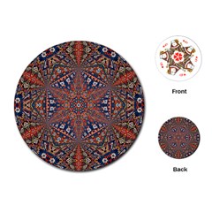 Armenian Carpet In Kaleidoscope Playing Cards (Round) 