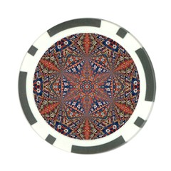 Armenian Carpet In Kaleidoscope Poker Chip Card Guard (10 pack)