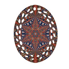 Armenian Carpet In Kaleidoscope Oval Filigree Ornament (Two Sides)