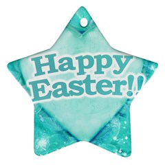 Happy Easter Theme Graphic Star Ornament (Two Sides)