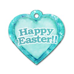 Happy Easter Theme Graphic Dog Tag Heart (One Side)