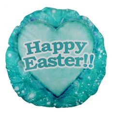 Happy Easter Theme Graphic Large 18  Premium Flano Round Cushions