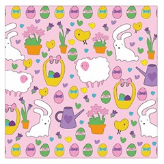 Cute Easter Pattern Large Satin Scarf (square) by Valentinaart