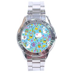 Cute Easter Pattern Stainless Steel Analogue Watch by Valentinaart