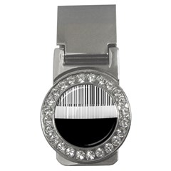 Piano Keys On The Black Background Money Clips (cz) 