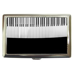 Piano Keys On The Black Background Cigarette Money Cases by Nexatart