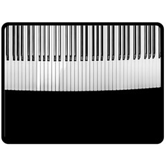 Piano Keys On The Black Background Fleece Blanket (large)  by Nexatart