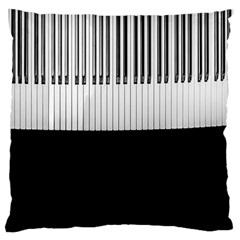 Piano Keys On The Black Background Large Cushion Case (two Sides)
