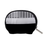 Piano Keys On The Black Background Accessory Pouches (Small)  Back