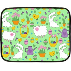 Cute Easter Pattern Double Sided Fleece Blanket (mini)  by Valentinaart