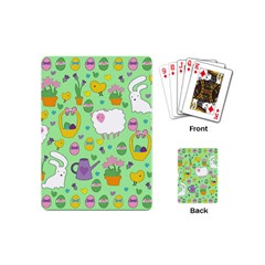 Cute Easter Pattern Playing Cards (mini)  by Valentinaart