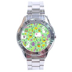 Cute Easter Pattern Stainless Steel Analogue Watch by Valentinaart