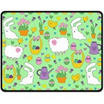 Cute Easter pattern Double Sided Fleece Blanket (Medium)  58.8 x47.4  Blanket Front