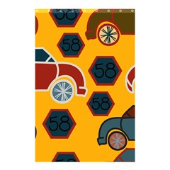 Husbands Cars Autos Pattern On A Yellow Background Shower Curtain 48  X 72  (small)  by Nexatart