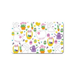 Cute Easter Pattern Magnet (name Card) by Valentinaart